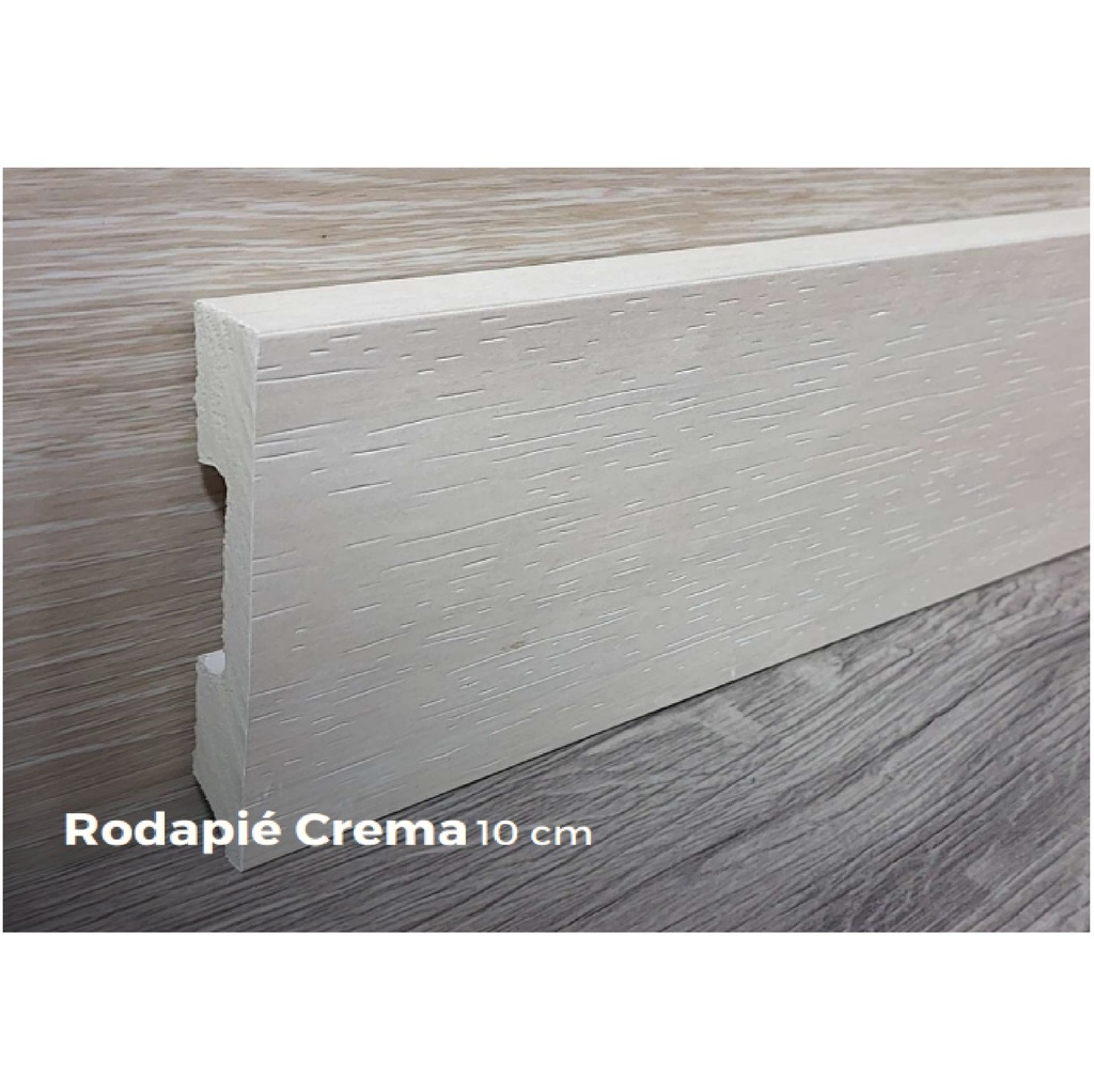 RODAPIE / ZOCALO PARA PISOS SPC CLICK CREMA 10 CM X 2,40 MTS ESP. 15 MM REF. JT38B1597 MARCA EXTREME