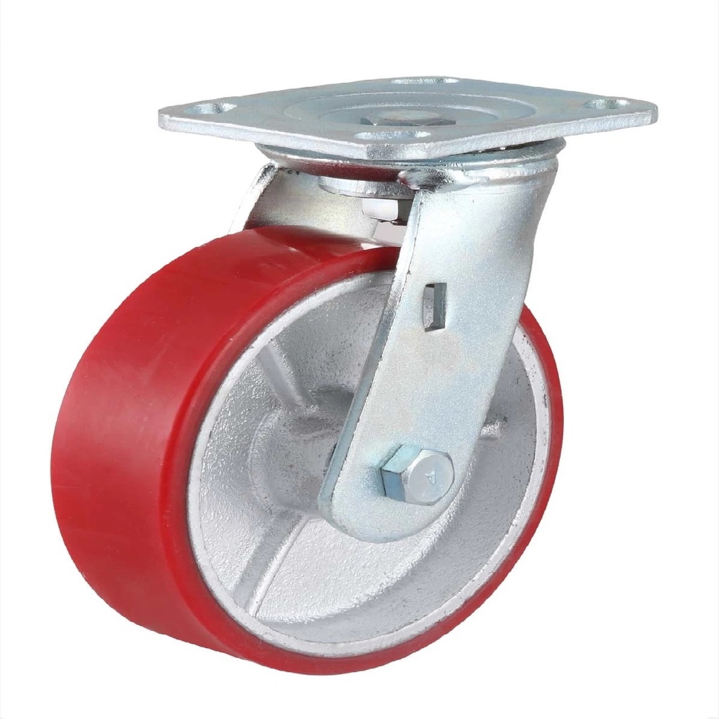 RUEDA DE POLIURETANO GIRATORIA CON FRENO 6" REF. 0006POL ( UNIDAD ) MARCA GENERICA