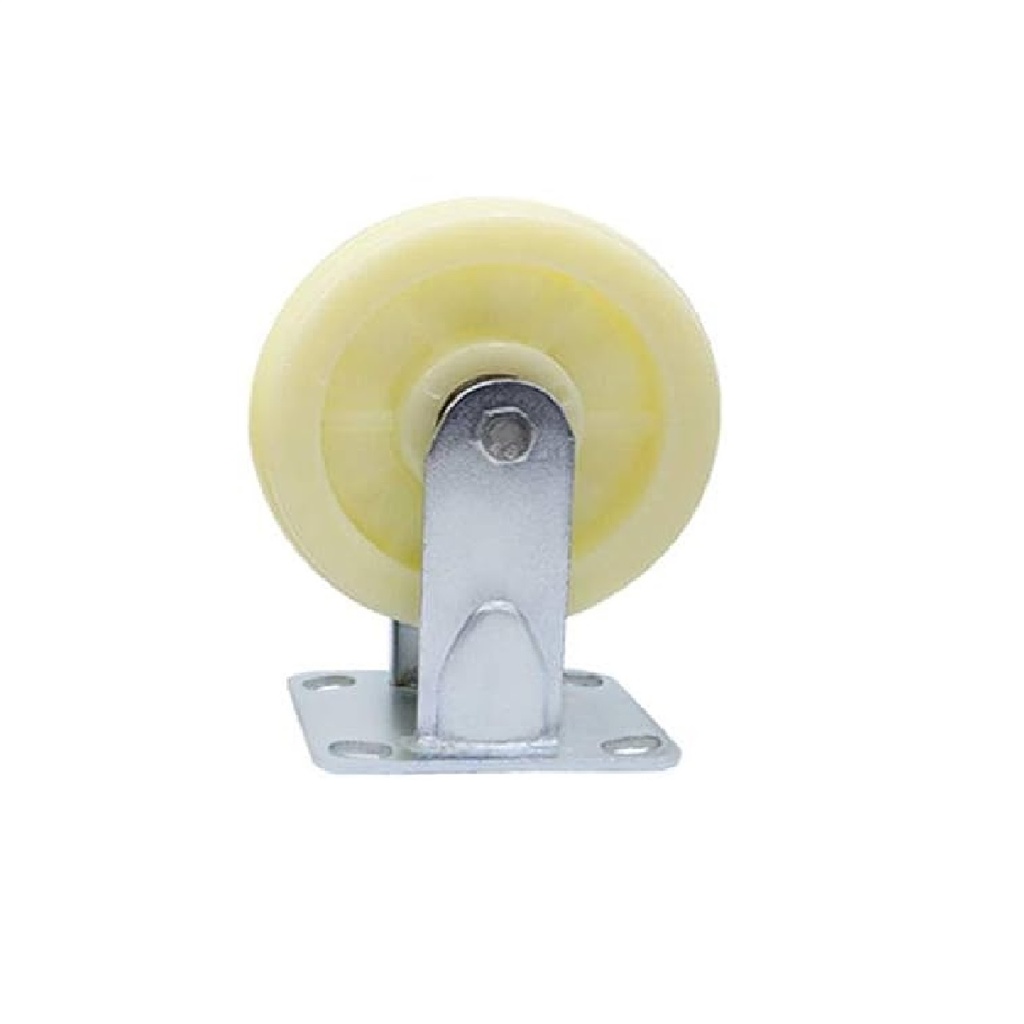 RUEDA DE POLIUTERANO FIJA COLOR BLANCA 5" HIERRO ( UNIDAD ) MARCA IMSA