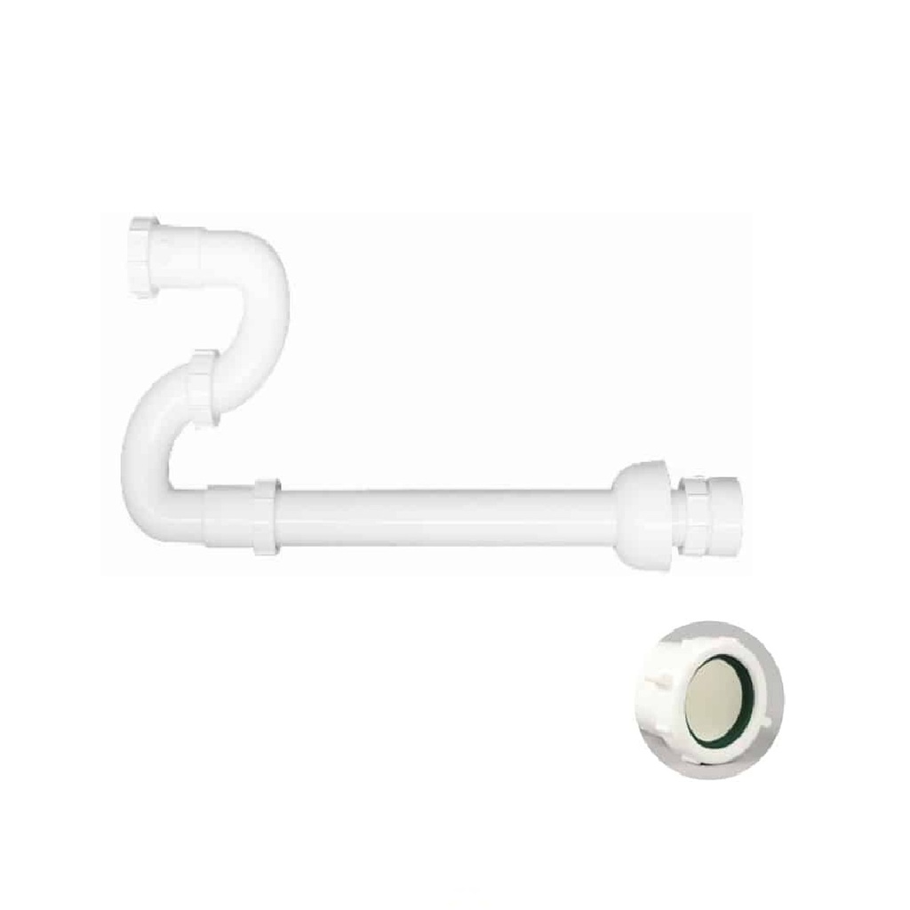 SIFON EN S PARA FREGADERO PLASTICO DE 1 1/2" REF. M42114 / 030685 MARCA MHILER
