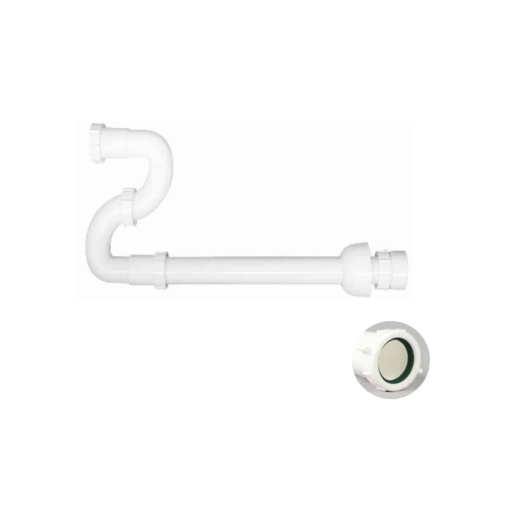 SIFON EN S PARA LAVAMANOS PLASTICO 1 1/4" REF. M42115 / 030692 MARCA MHILER