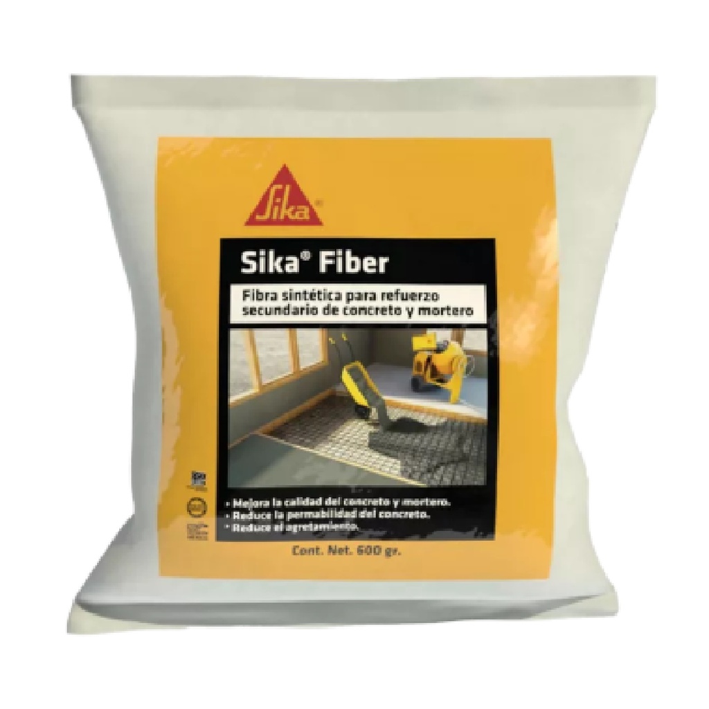 SIKAFIBER MICROFIBRA DE POLIPROPILENO P/ REFUERZO CONCRETO Y MORTERO SACO 0,6 KG ( FIBRA ) REF. 107764 SIKA