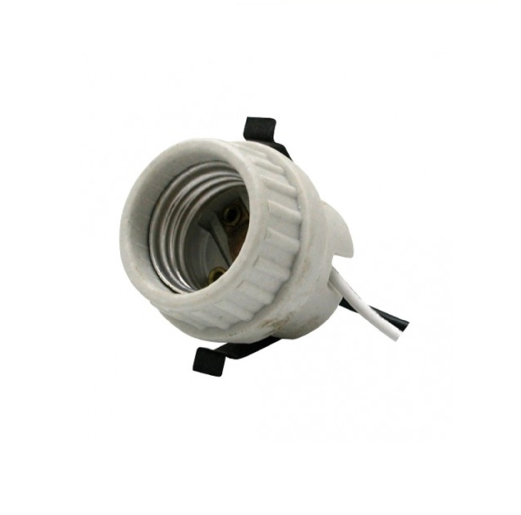 SOCATE DE PORCELANA A PRESION CON CABLE 250W E-27 110-130V REF. SOC-10 MARCA FERMETAL/GENERICO