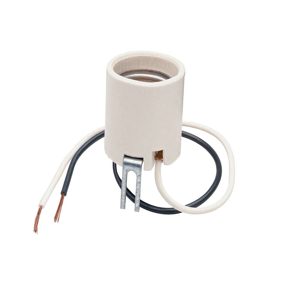 SOCATE DE PORCELANA CON CABLE 15CM 660 W 110 - 130V REF. SOC-14 MARCA FERMETAL/GENERICO