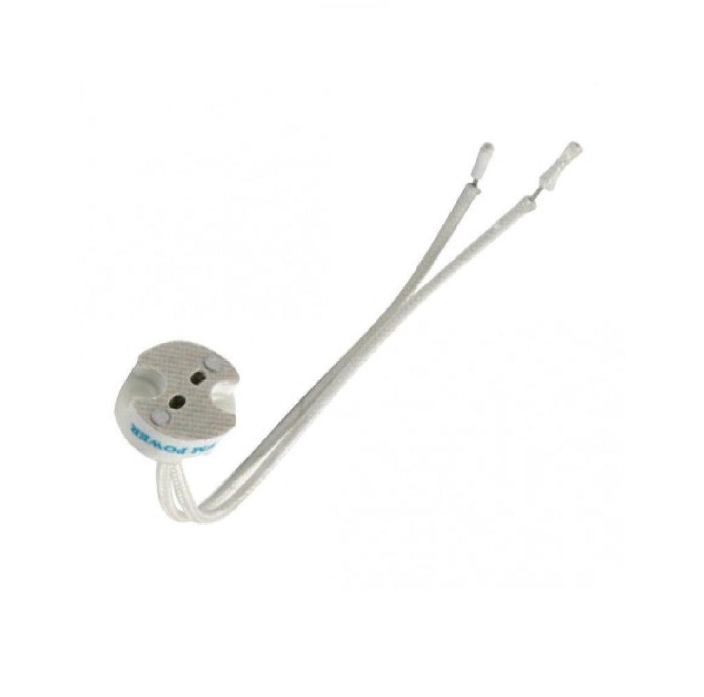 SOCATE DE PORCELANA PARA BOMBILLO DICROICO BI PIN REF. SOC-40 MARCA FERMETAL/GENERICO
