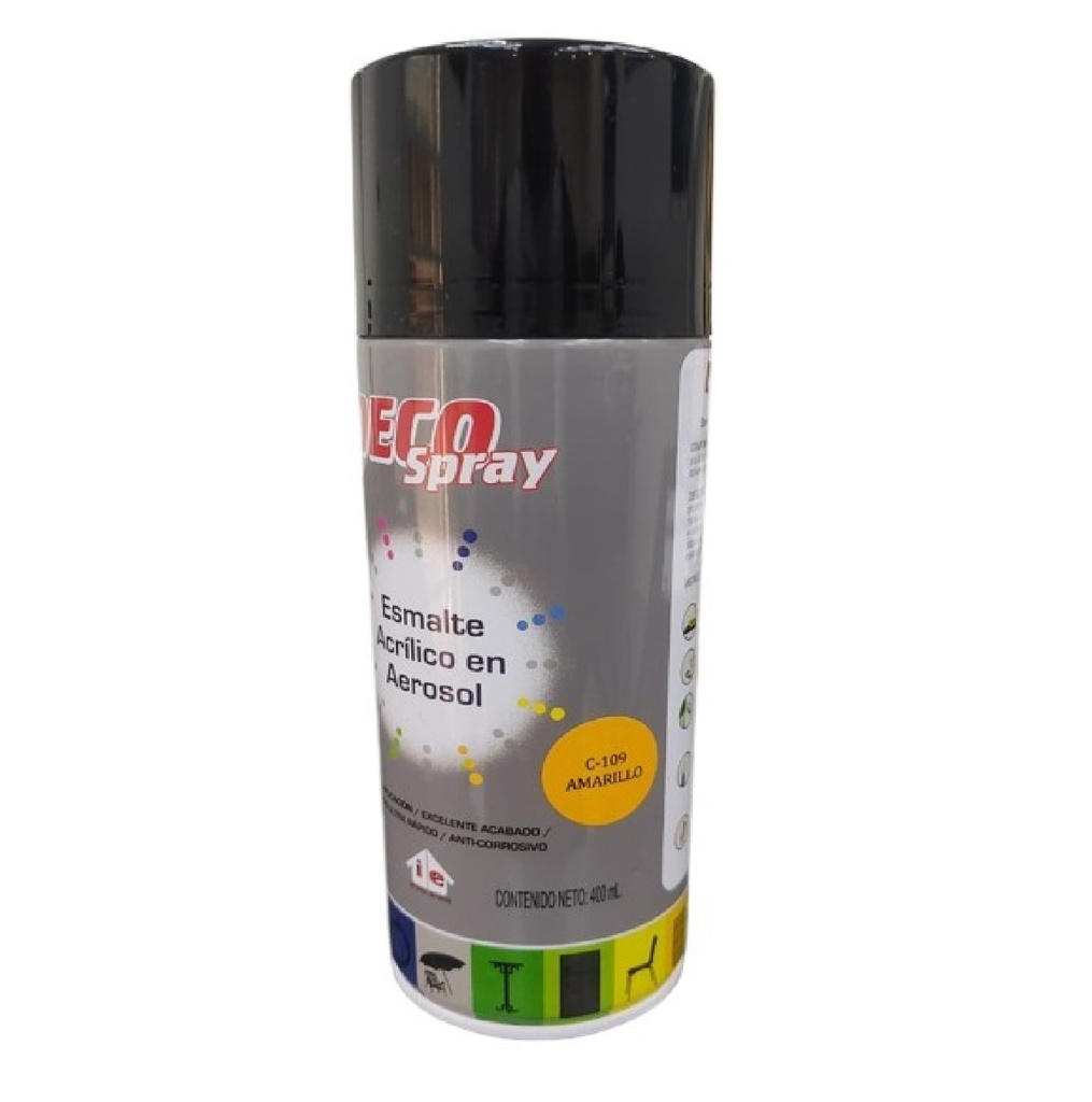 SPRAY AERESOL ESMALTE COLOR AMARILLO DE 400 ML DECO SPRAY REF. 921092 / C-109 MARCA CERDEX