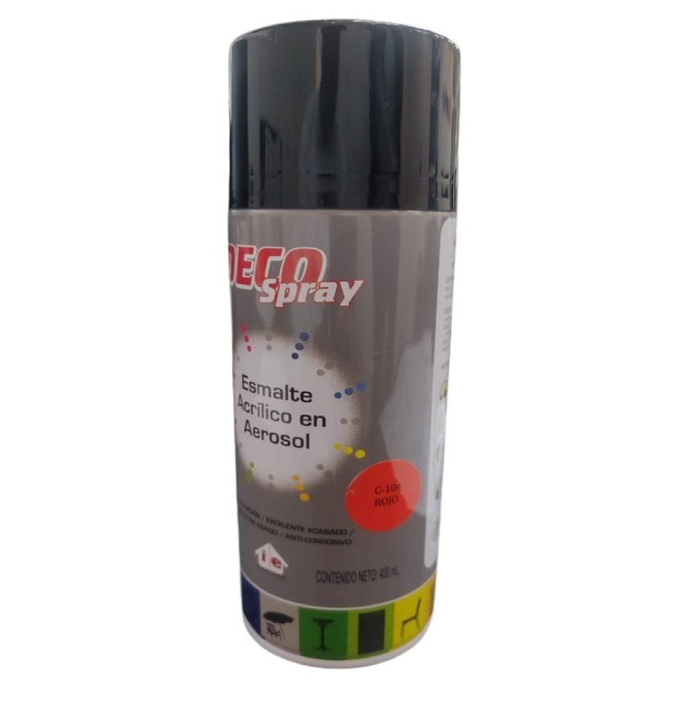 SPRAY AERESOL ESMALTE COLOR ROJO DE 400 ML DECO SPRAY REF 921047 / C-104 MARCA CERDEX