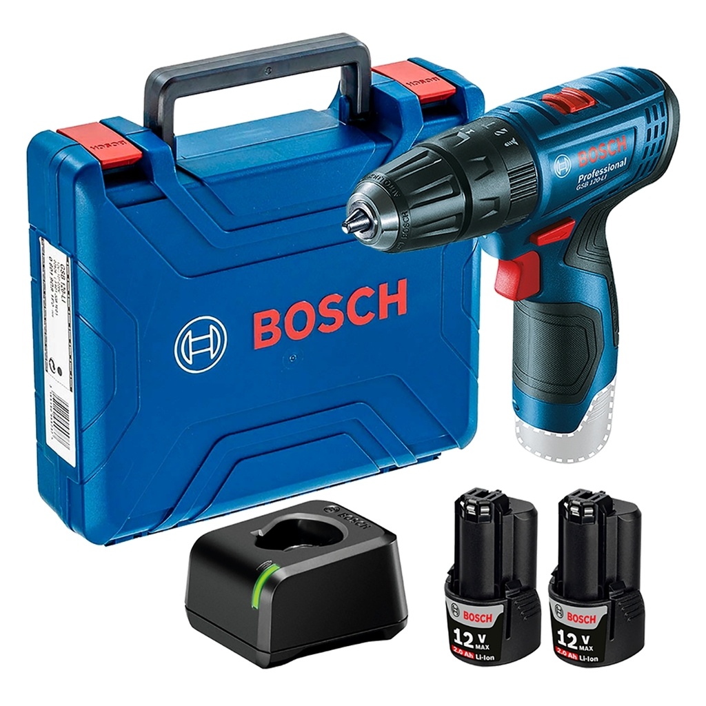 TALADRO ATORNILLADOR 3/8" INALAMBRICO 12V C/MALET+2 BAT+CARG REF. 865180 / 956055 MARCA BOSCH