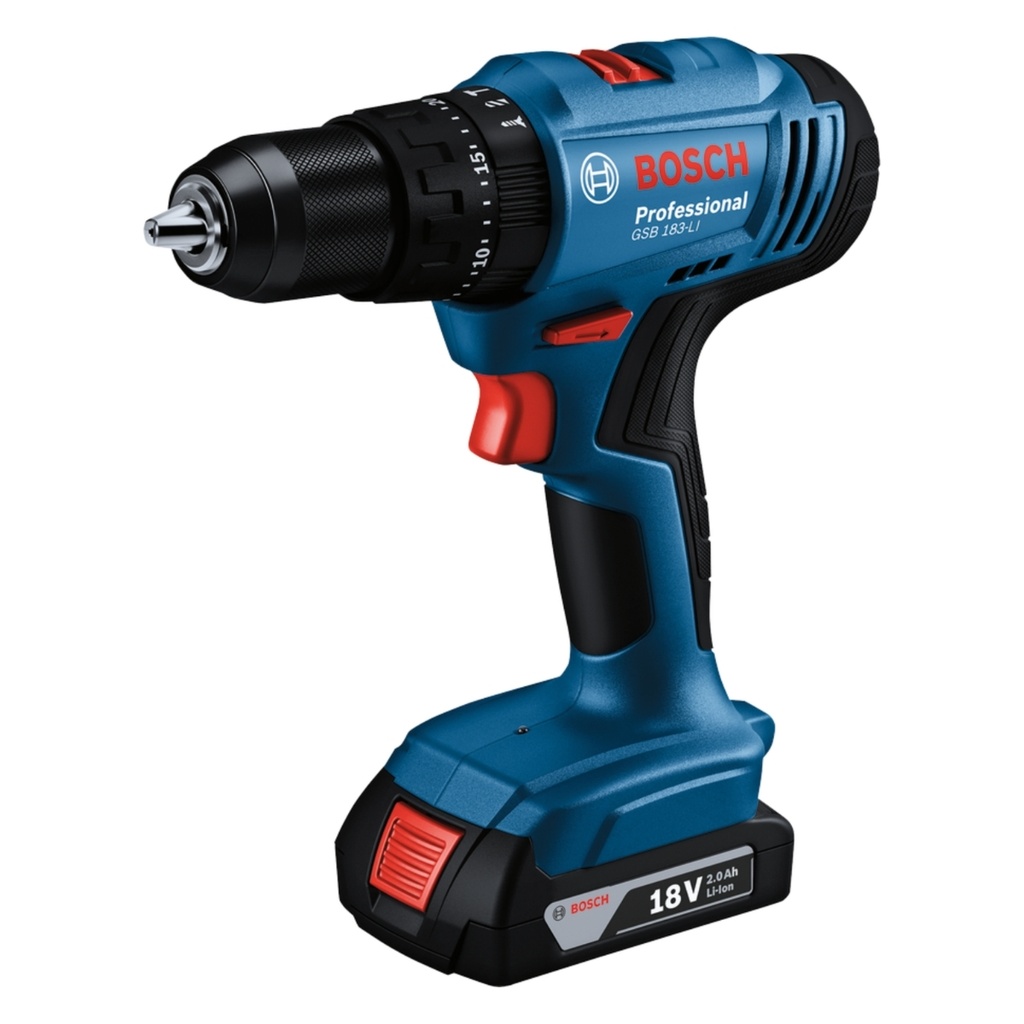 TALADRO PERCUTOR INALAMBRICO 1/2" 18 V 56 NM 2 AH 1 BAT+CARG. REF. GSB 183-LI / 865392 BOSCH