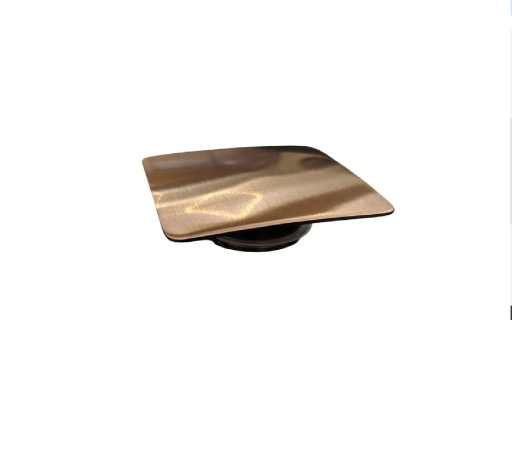 TAPA / TAPON CUADRADO PARA DESAGUE DE LAVAMANO COLOR ROSE GOLD REF 102-2 MARCA UNIQUE