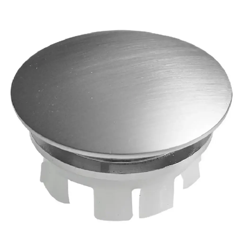 TAPA / TAPON REDONDO PARA DESAGUE DE LAVAMANO COLOR SATINADA REF. 101-4 MARCA UNIQUE