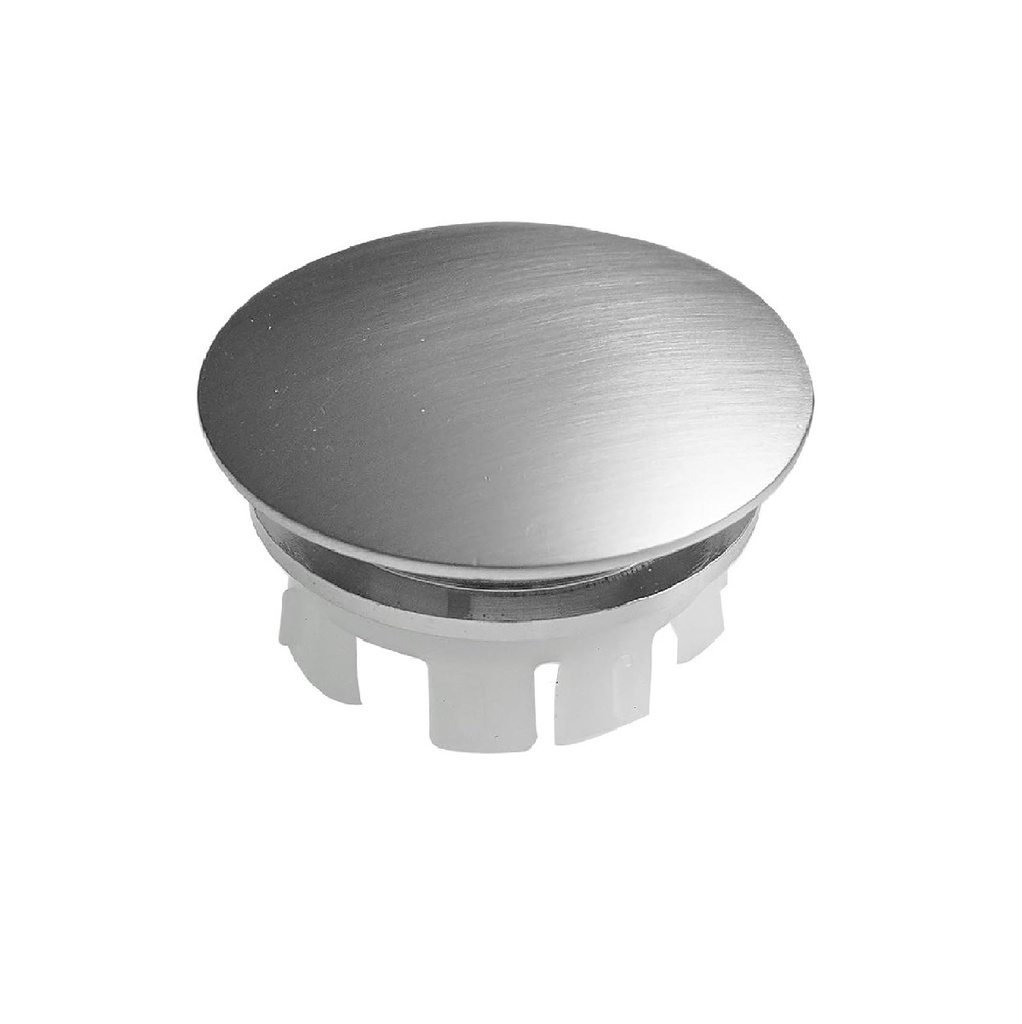 TAPA / TAPON REDONDO PARA DESAGUE DE LAVAMANO COLOR SATINADA REF. 101-4 MARCA UNIQUE