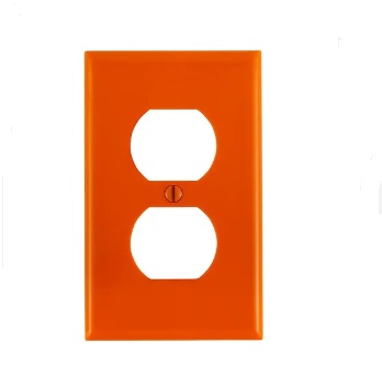 TAPA PARA TOMA 270 HOSPITALARIA COLOR NARANJA DOBLE MOD.PJ81G REF-580895 MARCA EATON