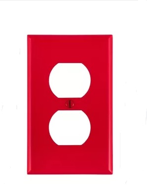 TAPA PARA TOMA 270 HOSPITALARIA COLOR ROJO DOBLE MOD.PJ8RD REF. 469YU-PT MARCA EATON