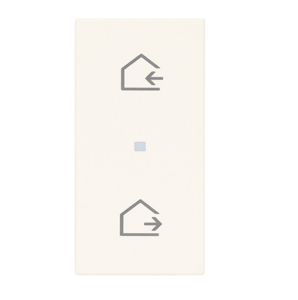 TECLA ILUMINABLE AXIAL 1 MOD. 2 BOT. MEDIOS ESCENARIOS COLOR BLANCO SERIE LINEA REF. 31000A.SB VIMAR