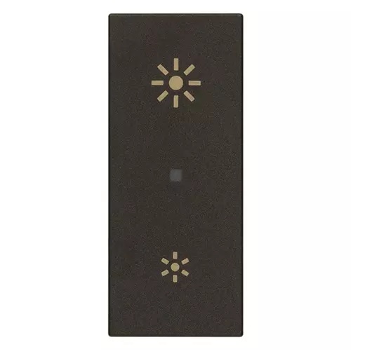 TECLA ILUMINABLE AXIAL 1 MOD. 2 BOT. MEDIOS SIMBOLO * COLOR NEGRO SERIE LINEA REF. 31000A.RG VIMAR