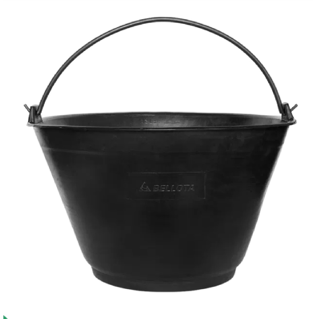 TOBO PARA ALBAÑIL 12 LTS PLASTICO NEGRO CON ASA METAL REF. BKTC12B / 17-02-269 MARCA BELLOTA
