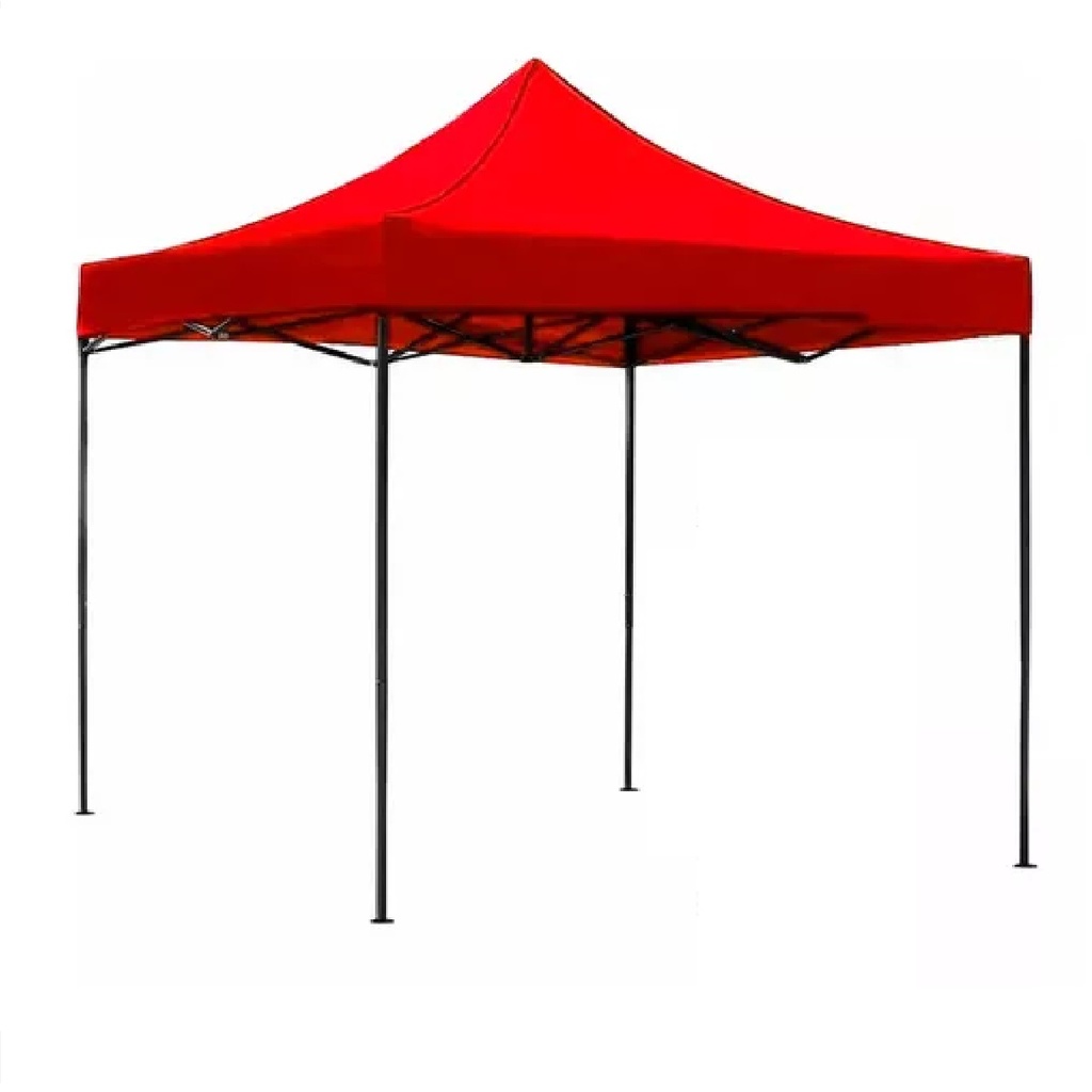 TOLDO PLEGABLE IMPERMEABLE DE 3 X 3 MTS COLOR ROJO REF. 57-37-022 / 06-07-070 MARCA BASIC LIVING