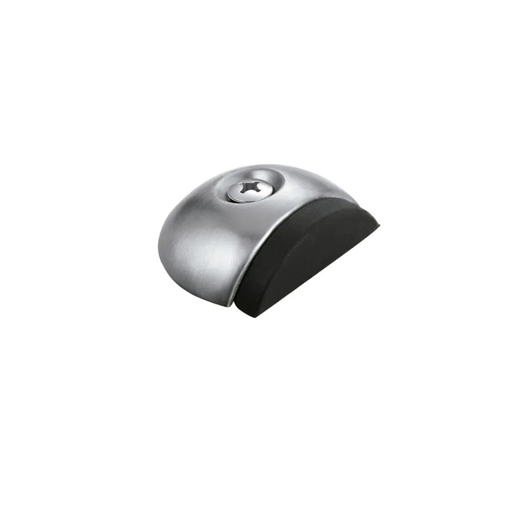 TOPE DE SEGURIDAD/FRENO PARA PUERTA T/ CODO DE PISO ACERO INOX REF. 016-1042 MARCA QM QUALITY METAL