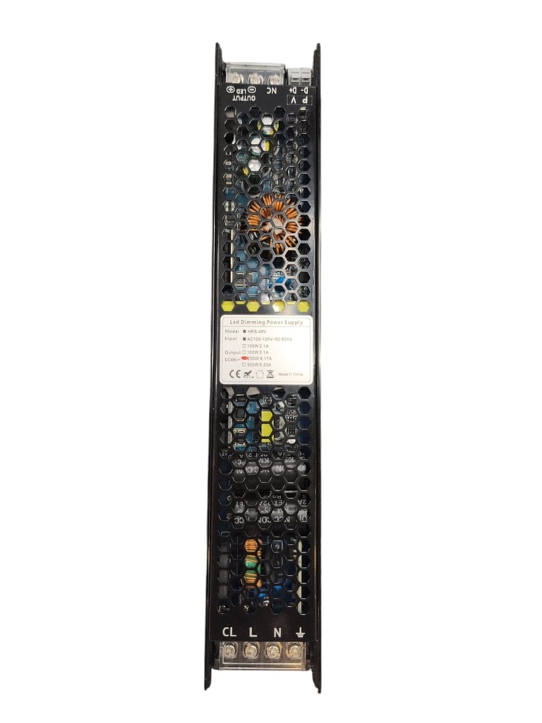 TRANSFORMADOR / DRIVER ATENUABLE 48V 200W P/RIEL TRACK LIGHT MAGNETICO REF. HRS-48-200 LUMIND