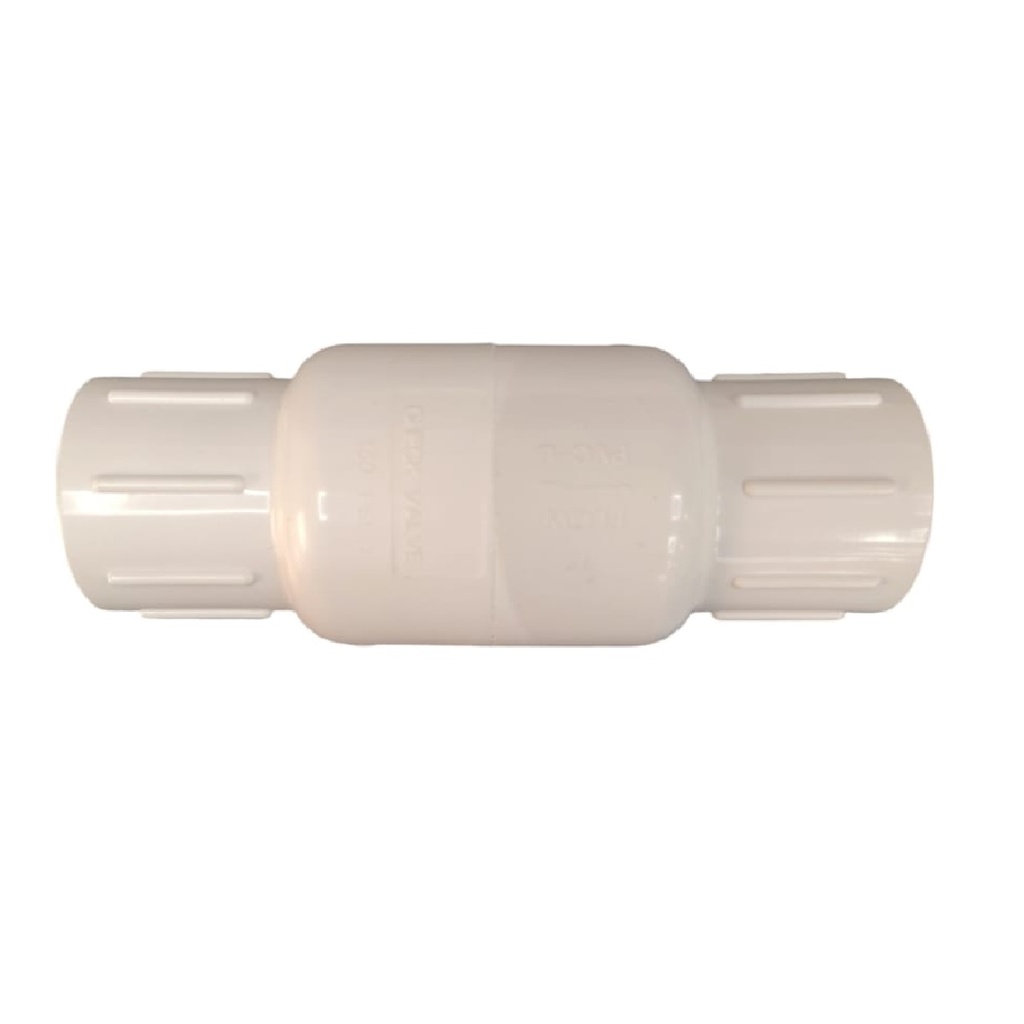 VALVULA CHECK DE 1" DE PVC ROSCABLE 150 PSI SIN FILTRO REF. VAL-87 MARCA FERMETAL
