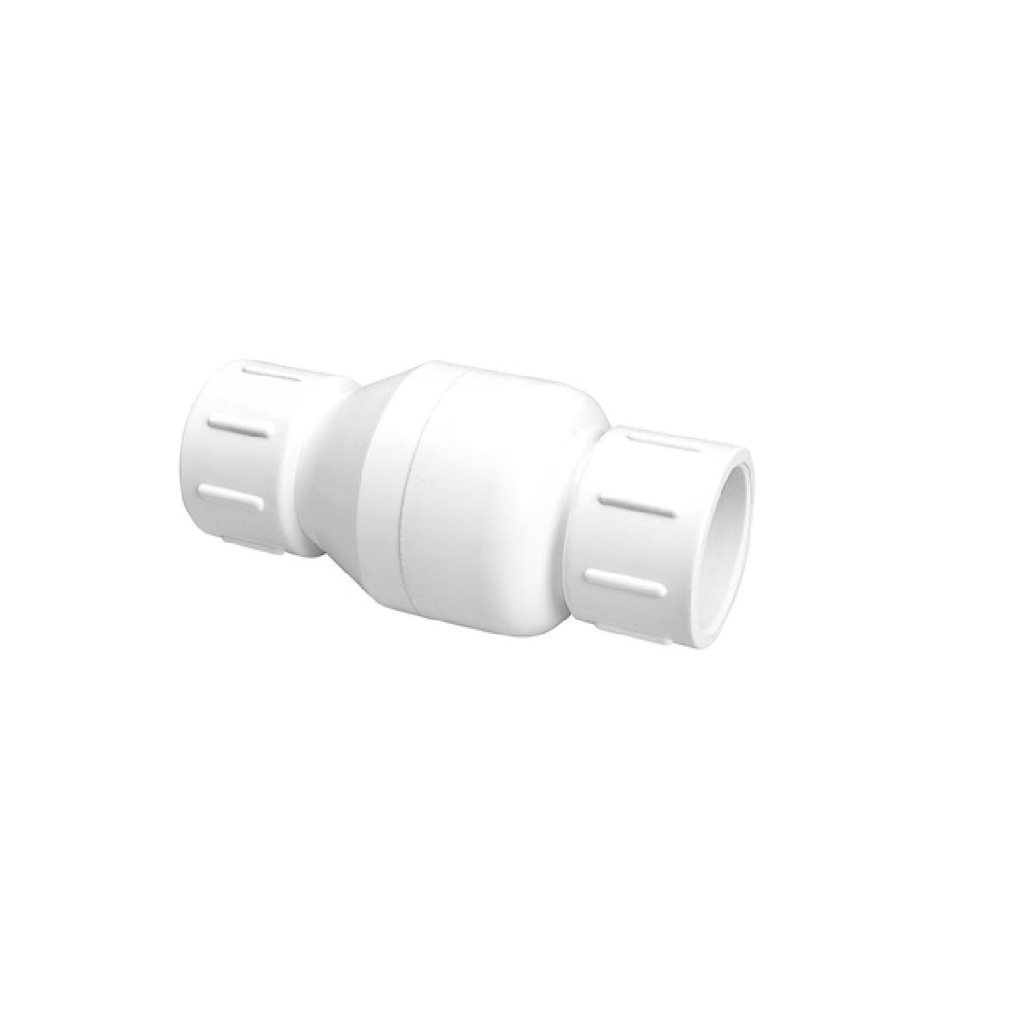 VALVULA CHECK DE 1/2" DE PVC 150 PSI SIN FILTRO REF. VAL-80 / 023001 MARCA FERMETAL