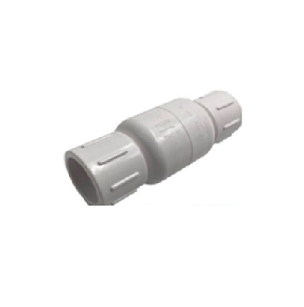 VALVULA CHECK DE 1/2" DE PVC ROSCABLE 150 PSI SIN FILTRO REF. VAL-85 MARCA FERMETAL