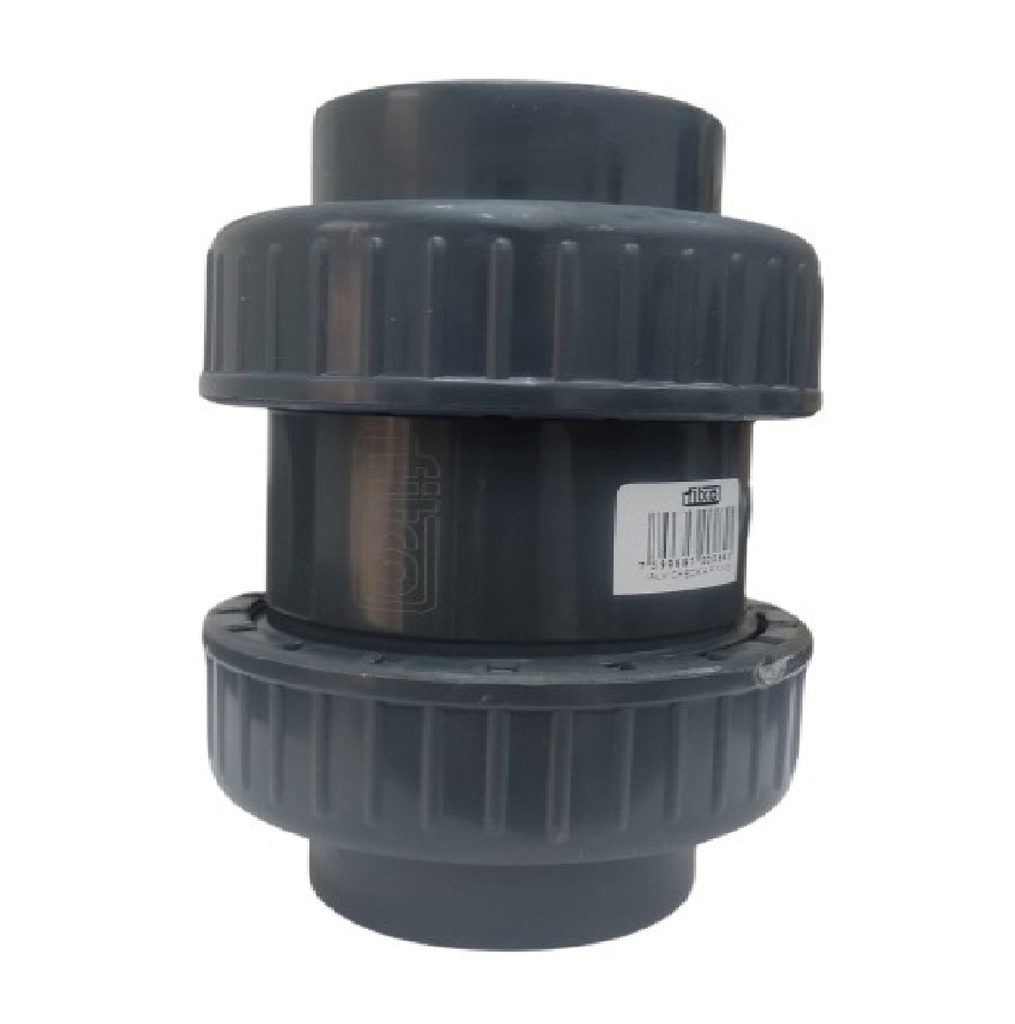 VALVULA CHECK DOBLE UNION 1 1/2" PVC SOLDABLE REF. 1116004 / 002641 MARCA FITCO