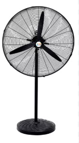 VENTILADOR PEDESTAL INDUSTRIAL METALICO 30" 200 V 1/2 HP 1075RPM SIN CABLE MARCA HEVACO