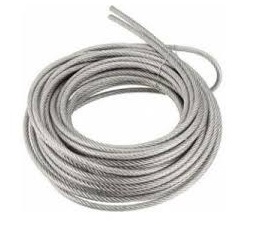 GUAYA DE ACERO GALVANIZADA 6 X 7 FORRADA 2 MM - 3 MM POR METRO REF. 340310 MARCA EMICA