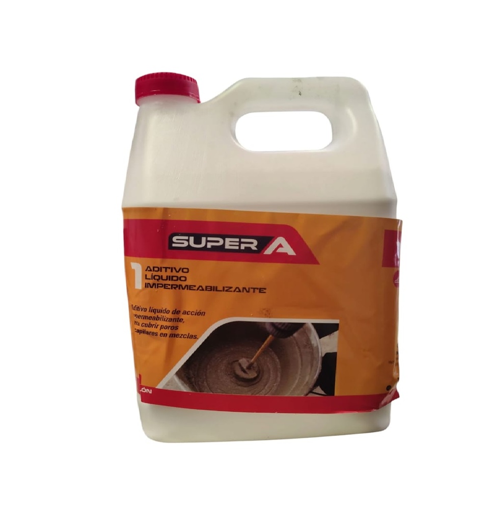 SUPER A 1 - 1 GALON ADITIVO HIDROFUGO IMPERMEABILIZANTE PARA CONCRETO COD. 101999 MARCA SUPER A