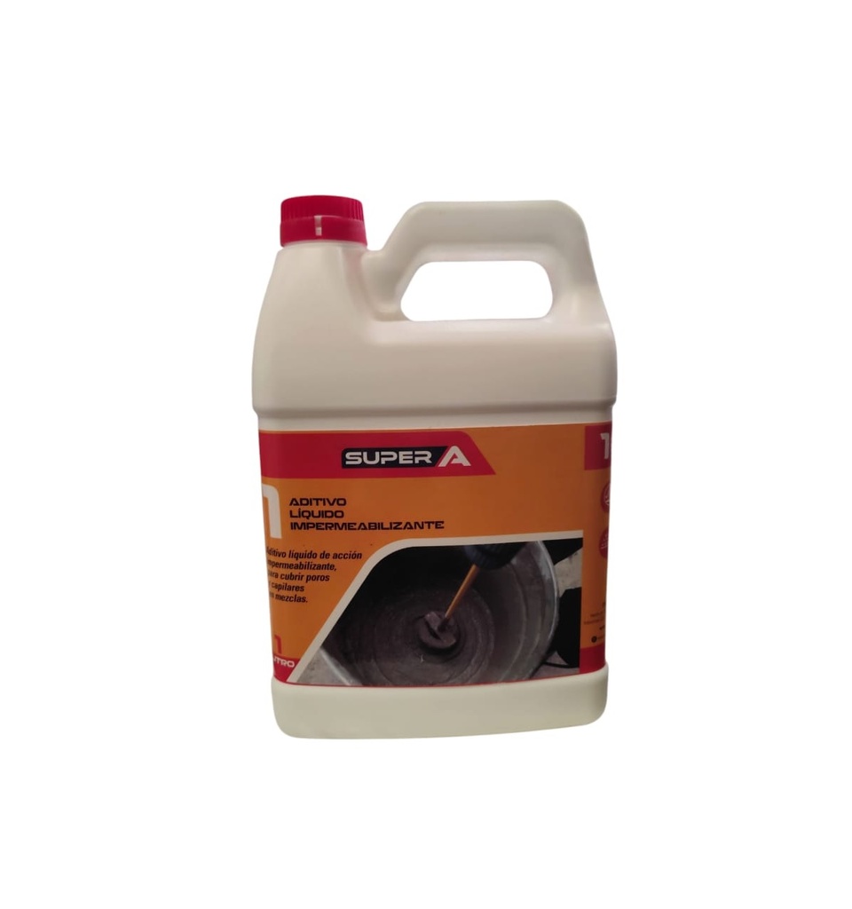 SUPER A 1 - LITRO ADITIVO HIDROFUGO IMPERMEABILIZANTE PARA CONCRETO COD. 102999 MARCA SUPER A