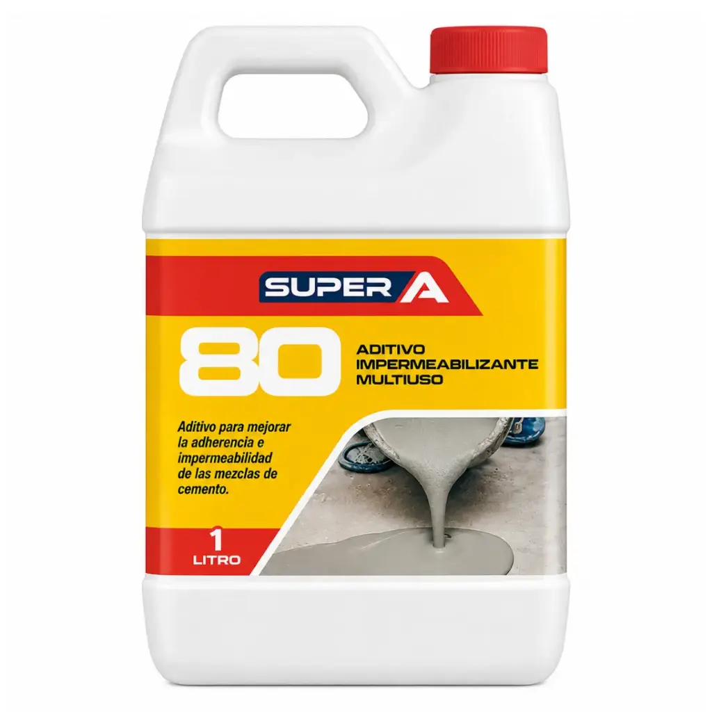SUPER A 80 1 GALON ADITIVO INCREMENTADOR DE ADHERENCIA AL CONCRETO (3.70KG) RE. 201999 MARCA SUPER A