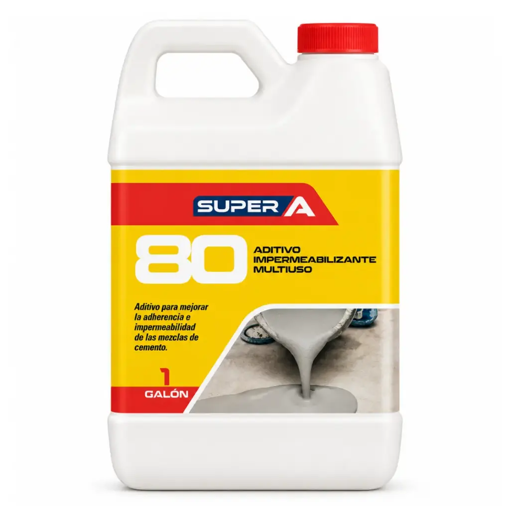 SUPER A 80 - 1 LITRO ADITIVO INCREMENTADOR DE ADHERENCIA AL CONCRETO (1KG) RE. 202999 MARCA SUPER A