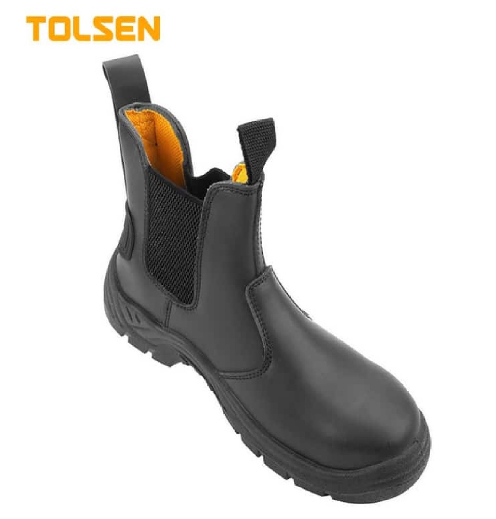 BOTA DE SEGURIDAD DE CUERO T- 46 C/ PUNTERA DE ACERO ANTIDESLIZANTE / ANTIESTATICO REF. 45388 TOLSEN