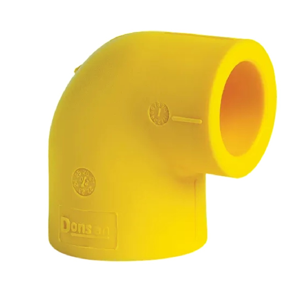 CODO DE 90° LISO DE 32 MM LINEA AMARILLA REF. DSE003A MARCA DONSEN