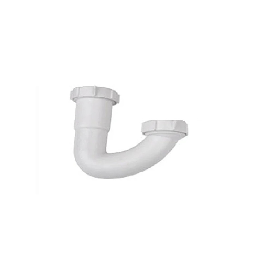CODO EN J DE REPAR. P/ SIFON LAVAM. PLASTICO 1 1/4" C/ROSCA EN 2 EXTREMOS REF.M42123 / 030777 MHILER