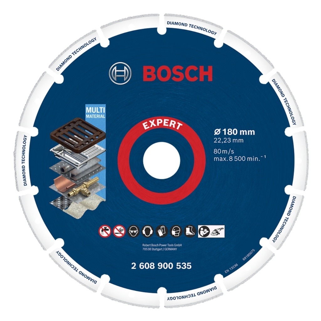 DISCO DE CORTE DIAMANTADO SEG. 7" X 7/8" 180X 22 MM P/CORTE DE HIERRO REF. 536842 / 875265 BOSCH
