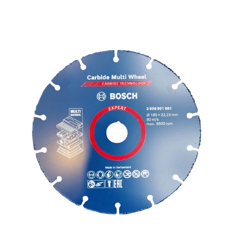 DISCO DE CORTE MULTI MATERIAL-WHEEL 7" X 7/8" 180X22 MM REF.2608901681 / 875291 / 639055 BOSCH