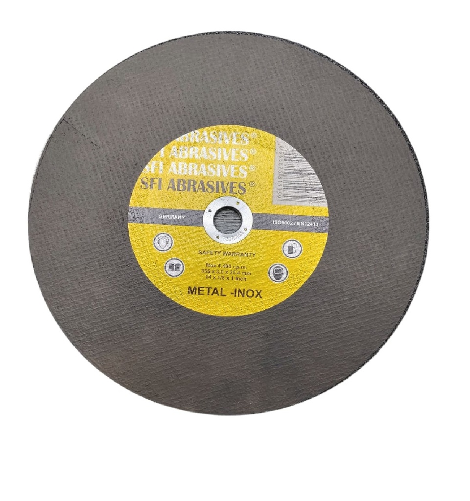 DISCO DE CORTE TRONZADORA 14" X 1/8" X 1" REF. 815039/ 19002 MARCA SFI