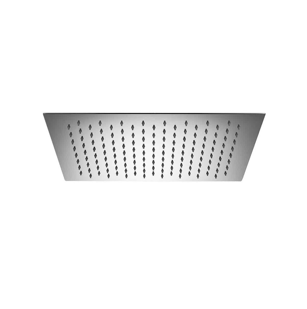 DUCHA CUADRADA DE LLUVIA 16" ACERO INOXIDABLE 304 SERIE DADO SIN BRAZO CROMAD REF. M117 MARCA MHILER