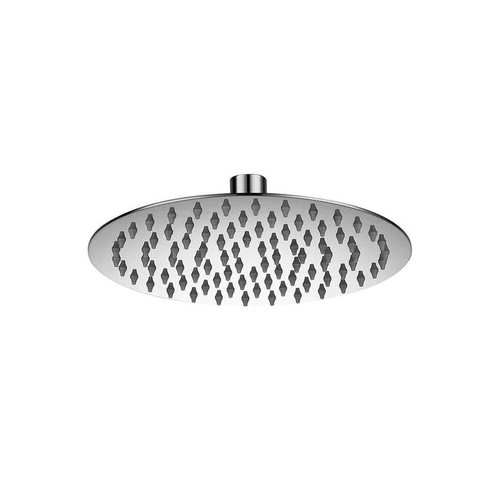 DUCHA REDONDA DE LLUVIA 12" ACERO INOXIDABLE 304 SERIE DADO SIN BRAZO CROMAD REF. M115 MARCA MHILER
