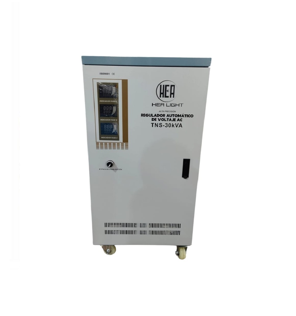 ESTABILIZADOR DE VOLTAJE TRIFASICO 30 KVA 120 / 208 V REF. TNS-30KVA-208V MARCA HEA LIGHT