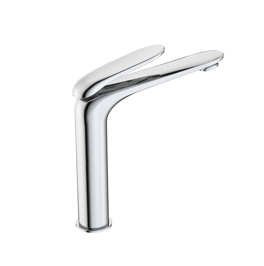 GRIFERIA MONOMANDO ALTA REDONDA P/ LAVAMANOS CROMADO SERIE MOON REF. M313 MARCA MHILER