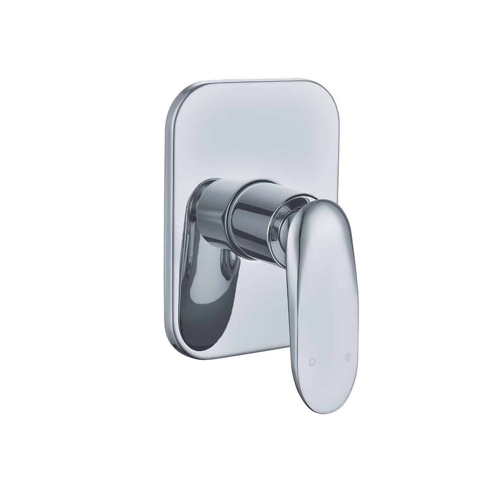 GRIFERIA MONOMANDO CURVO PARA DUCHA CROMADA SERIE MOON REF. M143 MARCA MHILER