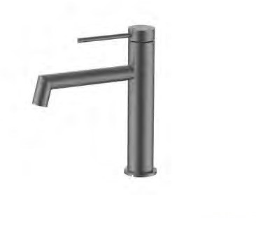 GRIFERIA PARA LAVAMANOS SERIE MIRA DE 20 CM GUN GREY REF. QM-14.700.2006.GR QUALITY METAL