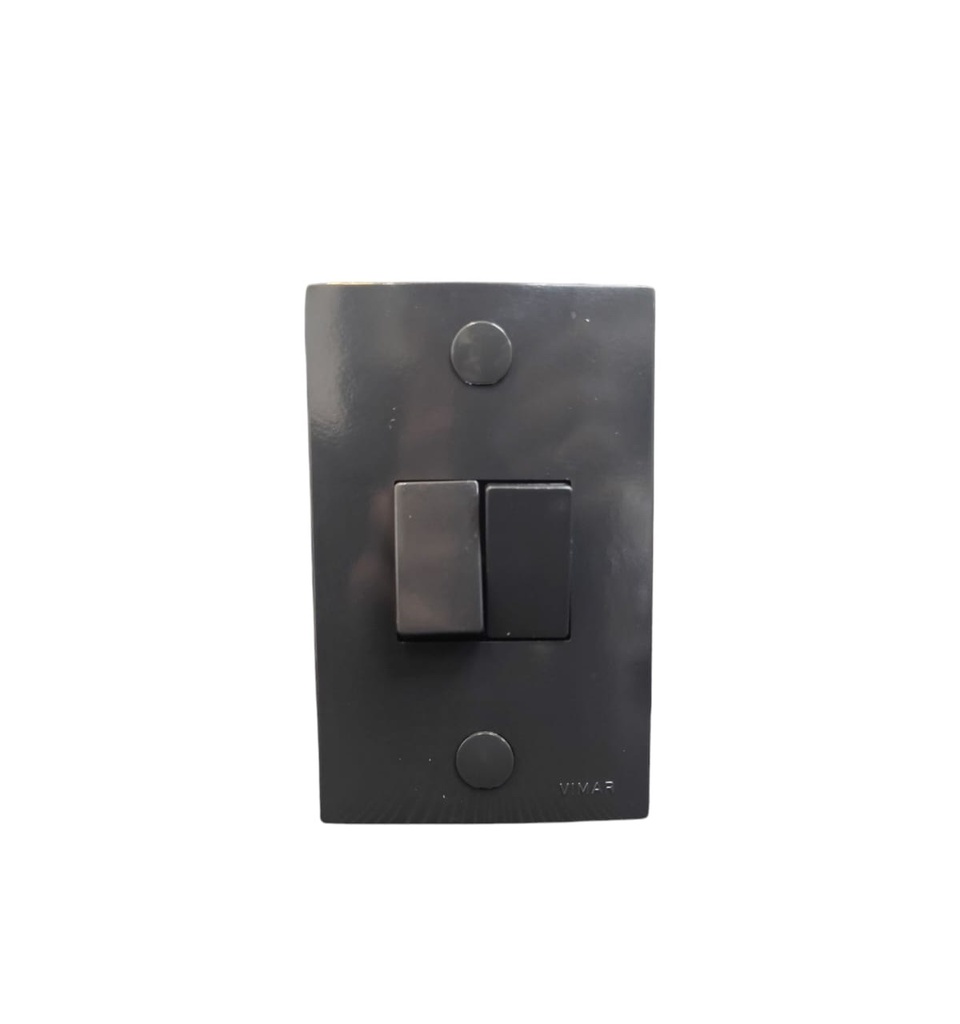 INTERRUPTOR DOBLE "3 WAY" 1P 10 AX 120-250V REF. 06052.G SERIE BLOCK COLOR GRIS ANTRACITA VIMAR