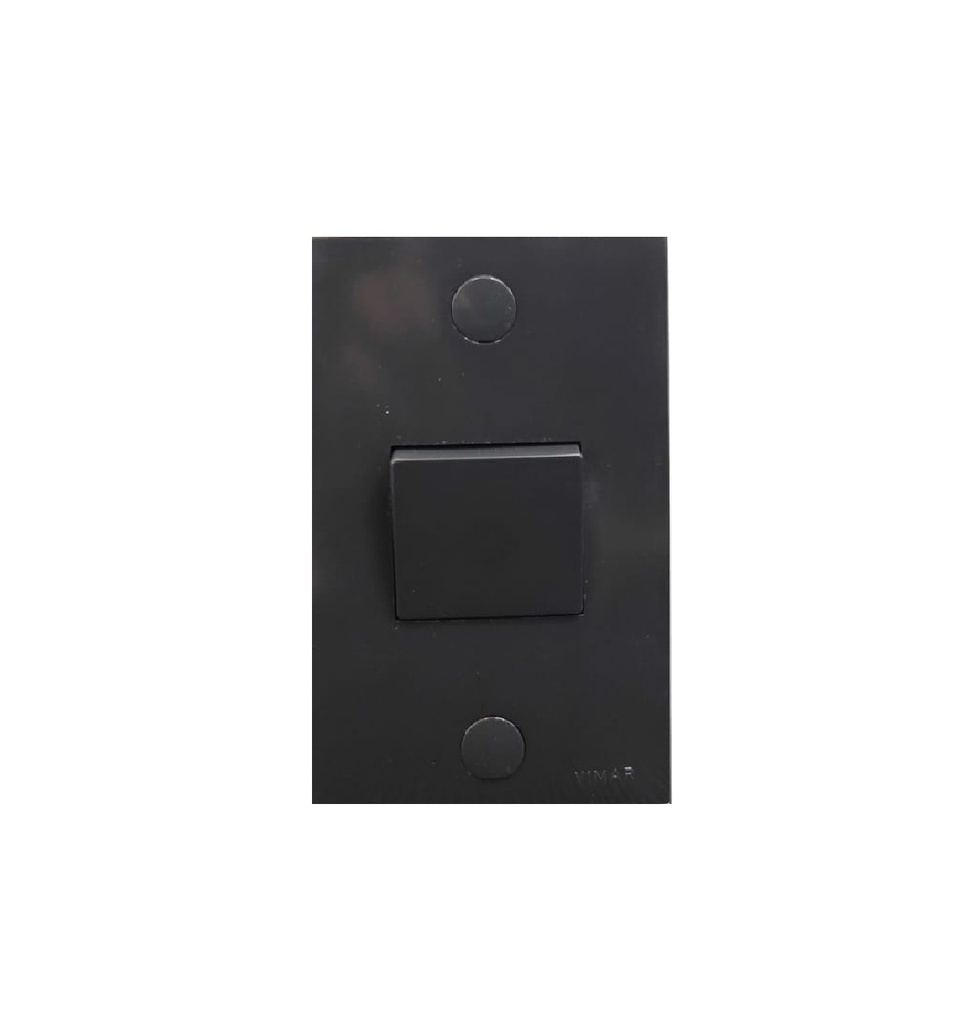 INTERRUPTOR SENCILLO 1P 10 AX 120-250V REF. 06000.G SERIE BLOCK COLOR GRIS ANTRACITA MARCA VIMAR
