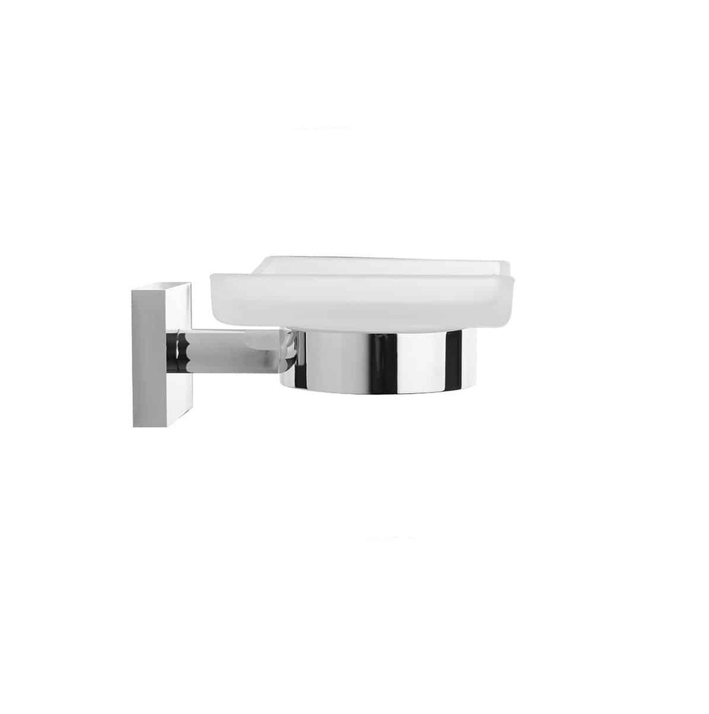 JABONERA CON PLATO SERIE DADO LATON CROMADO REF. M2251 COD. 030333 MARCA MHILER