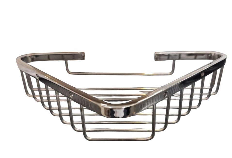 JABONERA DE ESQUINA METAL CROMADO SERIE HOTEL 9" X 5 1/2" REF. 37JAB052 MARCA FP